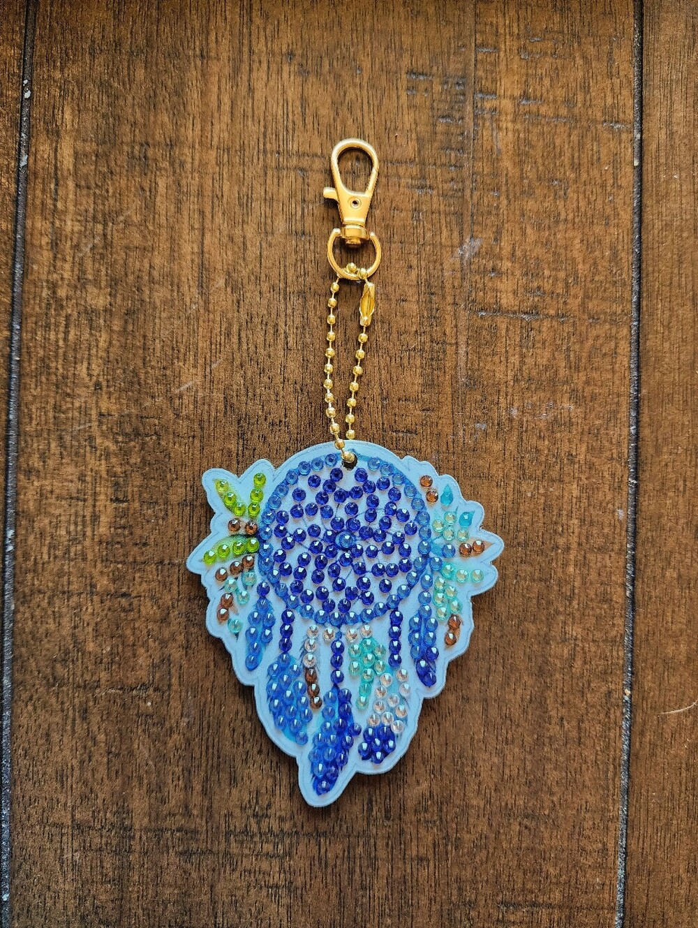 Blue Dreamcatcher Crystal Key & Card Holder Charm